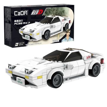 CaDA Initial D 1:24 Mazda FC3S RX-7 Car - 282 Piece Brick Build Model Kit