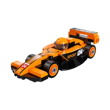 CaDA Mini Orange Circuit Racing Car - 70 Piece Brick Build Model Kit