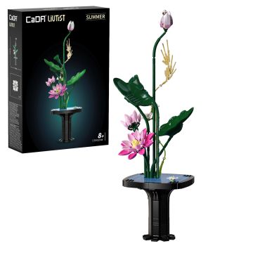 CaDA Oriental Floral Art: Summer - 751 Piece Brick Build Model Kit