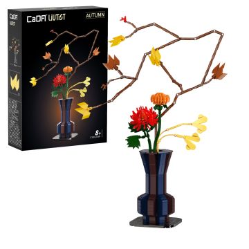 CaDA Oriental Floral Art: Autumn - 795 Piece Brick Build Model Kit