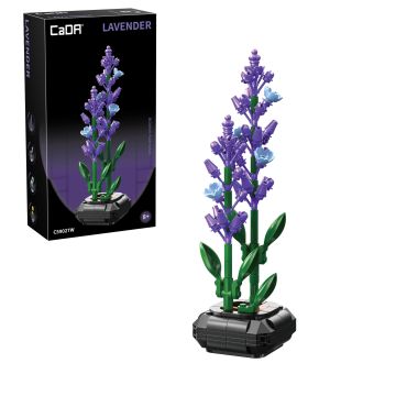 CaDA Lavender Building Block Planter - 205 Piece Brick Build Model Kit