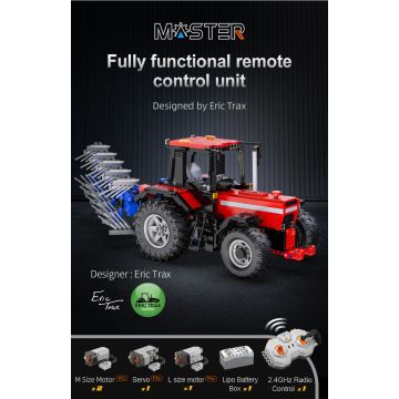CaDA Multi-Function Farm Tractor - 1675 Piece Brick Build Model Kit
