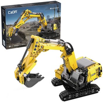CaDA Excavator - 467 Piece Brick Build Model Kit