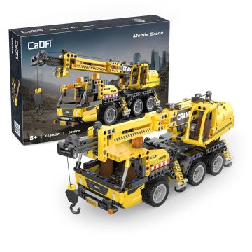 CaDA Mobile Construction Crane - 658 Piece Brick Build Model Kit