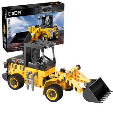 CaDA Wheel Loader - 403 Piece Brick Build Model Kit