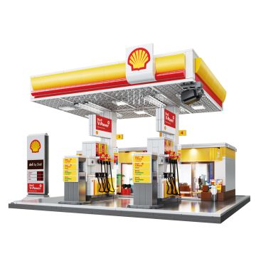 CaDA Shell Retail Station - 1309 Piece Brick Build Model Kit