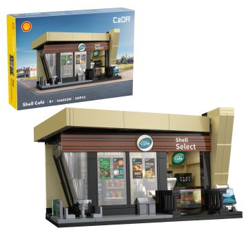 CaDA Shell Select Coffee Shop Café - 351 Piece Brick Build Model Kit