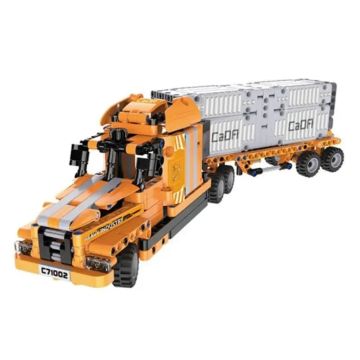 CaDA Container Port Set, Forklift, Truck, Crane Brick Build Model Kit
