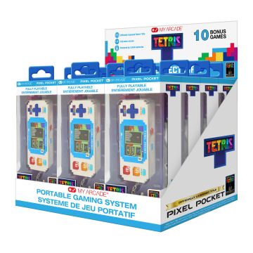 My Arcade Tray of 12 x Tetris Pixel Pocket Portable (Retail Display Tray with 12 pcs of DGUNL7083)