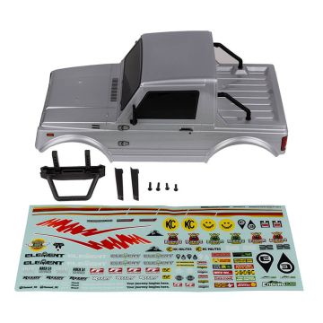 Element RC 1/12 Enduro 12 Bushido Suzuki Samurai Style RC Car Body Shell - Silver