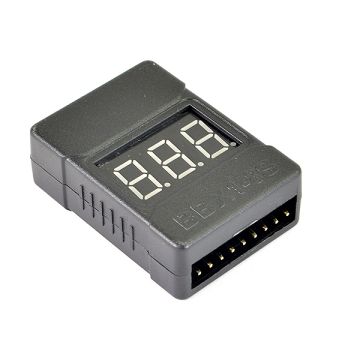 Etronix 1-8s Lipo Battery Cased Voltage Meter W/Alarm
