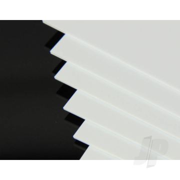 Evergreen 12x24in (30x60cm) White Plastic Sheet .125in Thick (2 pack)