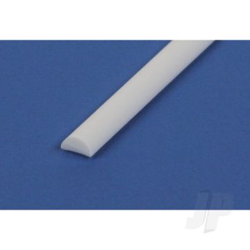 Evergreen 14in (35cm) Half Round Plastic Strip .125in (15 pack)