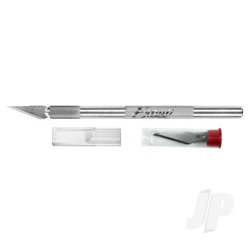 Excel K1 Knife, Light Duty Round Aluminium with Safety Cap, 5x #11 Blades