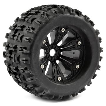 FASTRAX 1:8 MT JIGSAW MOUNTED 6-SPOKE BLACK 1/2"OFFSET(PR)