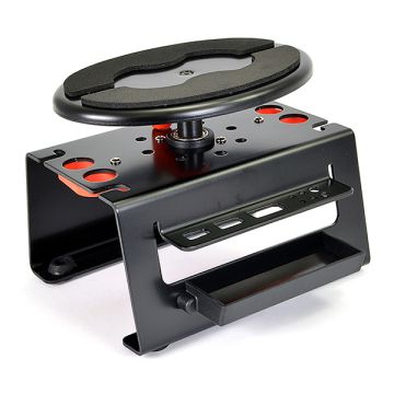 Fastrax Deluxe Aluminium Rotating 1/10 1/8 RC Car Maintenance Stand - Black