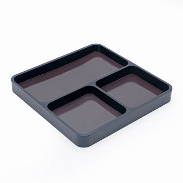 Fastrax Aluminium Square Magnetic Maintenance Tray 98x98mm Black