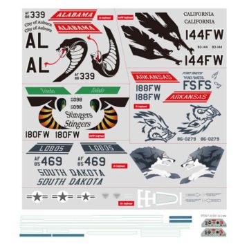 FMS F-16c Fighting Falcon 70mm Decal Sheet