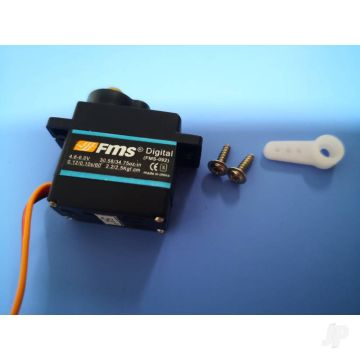 FMS 9G Digital Metal Gear Servo 54 Degree With 600mm Wire Only For 1.4M P51 (for Rear landing gear steering - 1400mm P-51D V8/ P-51B/1400mm P40B/1500mm P47)