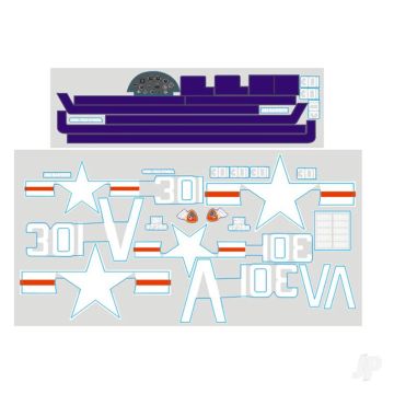 FMS Decal Sheet (for 1400mm F4U-4 (V3) (Blue)