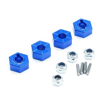 Fastrax Assoc Rival MT10 Alum Wheel Hex Set (4)