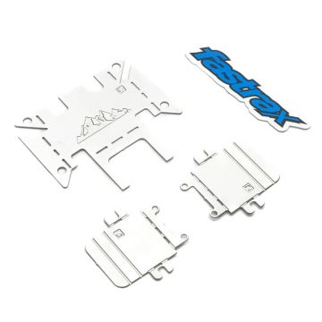 Fastrax TRX4M Stainless Steel Skid Plate Armour Set