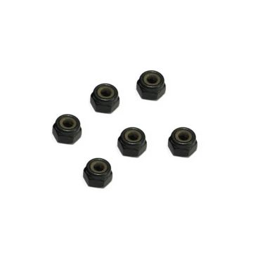 FTX Nylon Nut M2.5 (6pc) - Black