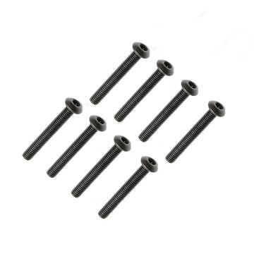 FTX Button Head Hex Screw M3 X 28mm (8pc)