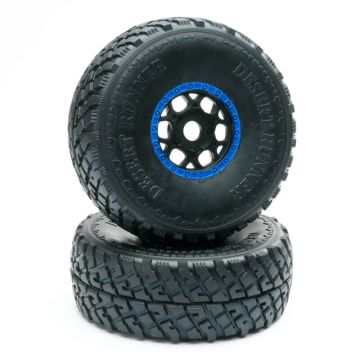 FTX Grand Apache Mounted Wheel & Tyre Set - Blue