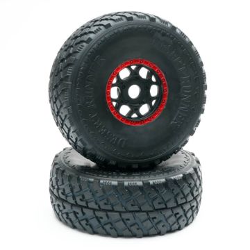 FTX Grand Apache Mounted Wheel & Tyre Set - Red