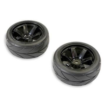 FTX Banzai Treaded Tyre On 6-Spoke Wheel (Pr) - Black
