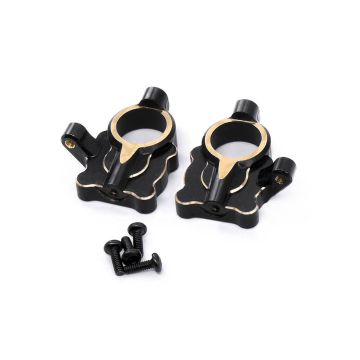 Fastrax FCX24 Black Brass Steering Arm Housing (2pc)