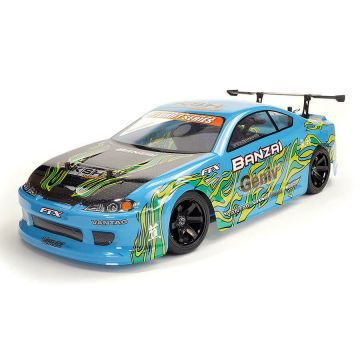 FTX 1:10 Banzai S15 Nissan Silvia Style 4WD RTR RC Nitro Street Drift Car - Blue