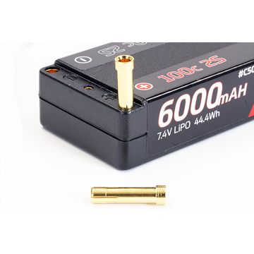 Centro Low Profile 2S LiPo Battery Tube Bullet Connector Adaptors (5mm to 4mm)