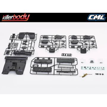Killerbody 1/10 Jeep Wrangler Gladiator Rubicon RC Car Body Cockpit Set