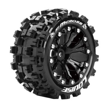 Louise RC ST-Mcross 1/10 Soft (14mm Hex) Arrma Granite Wheels & Tyres (Pair)