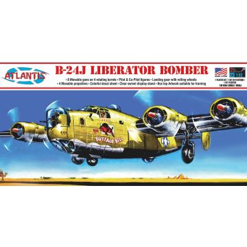 Atlantis Models 1:92 B-24 Liberator Buffalo Bill w/Stand Plastic Model Kit