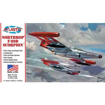 Atlantis Models 1:77 Northrop F-89D Scorpion Jet Plastic Model Kit