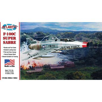 Atlantis Models 1:70 F-100C Super Sabre Plastic Model Kit