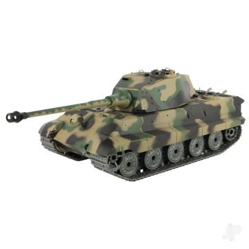 Henglong 1:16 German King Tiger Henschel RC Tank w/IR Battle, Shoots, Smoke, Sound, Metal Drivetrain