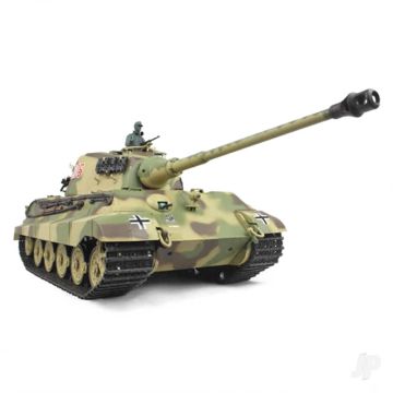 Henglong 1:16 German King Tiger Henschel RC Tank w/IR,Metal Drive, Smoke, Sound