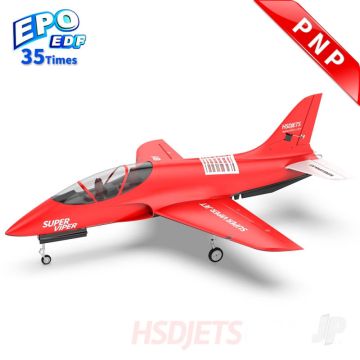 HSD Jets Super Viper 105mm EDF 12S Foam Jet, Red (PNP) RC Plane