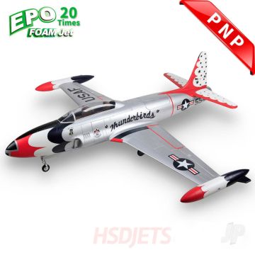 HSD Jets T-33 8kg Turbine Foam Jet, Thunderbird (PNP, no turbine) RC Plane