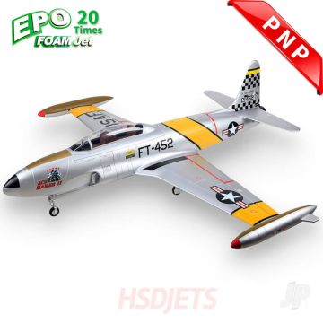 HSD Jets T-33 8kg Turbine Foam Jet, Yellow Ribbon (PNP, no turbine) RC Plane
