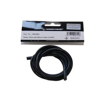Hobbywing Ultra-Soft Black Silicone RC Battery Wire Cable 11awg