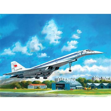 ICM 1:144 Tupolev-144D Soviet Supersonic Passenger Aircraft Plastic Model Kit