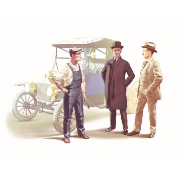 ICM 1:24 Henry Ford & Co with 3 Figures Plastic Model Kit