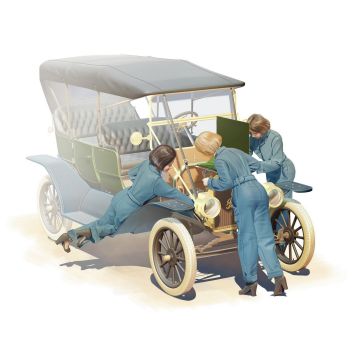 ICM 1:24 American Mechanics (1910s) 3 Figures Plastic Model Kit