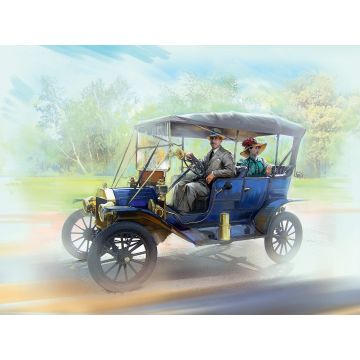 ICM 1:24 American Motorists (1910s) 1 Male 1 Female Figure Plastic Model Kit
