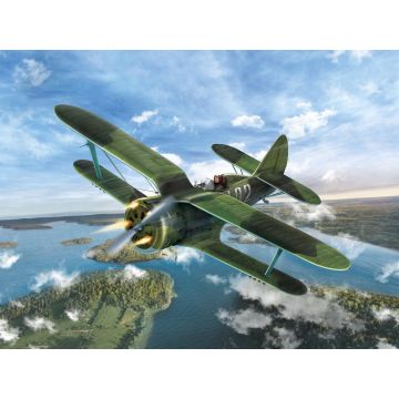 ICM 1:32 I-153 "Chaika" WWII Soviet Fighter Plane Plastic Model Kit
